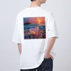 Mellow-Skyの美しすぎるハートシーグラス オーバーサイズTシャツ