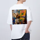 AQUAMETAVERSEの犬のぼくが画家だよ何か？ アメジスト 2046 Oversized T-Shirt