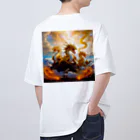 AsukaKotohaの富士山＆花見で大興奮の龍 オーバーサイズTシャツ