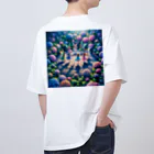 かるるんショップのあじさいと妖精 Oversized T-Shirt