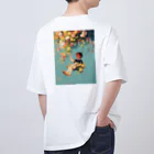 AQUAMETAVERSEの花ブランコに揺られ喜ぶ女の子　ラフルール　1859 Oversized T-Shirt