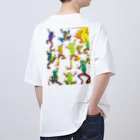 ﾌﾗﾜｰﾎｴｰﾙ　ちづっこの伊豆のカエルくんたち Oversized T-Shirt