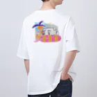 ぽんぽこ亭の絵を描くかべいぬ　summer vacation！ オーバーサイズTシャツ