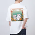 癒しの部屋🐾໒꒱のCutie cat❤︎ オーバーサイズTシャツ