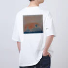 わくわく海の雑貨屋のやさしいクジラの親子 オーバーサイズTシャツ