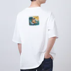 Mizのゆるハウスのサーフィンワンコ オーバーサイズTシャツ