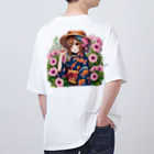 かるるんショップの夏と浴衣と麦わらと Oversized T-Shirt