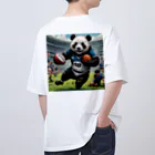 Panda Art Galleryのラグビーパンダ Oversized T-Shirt