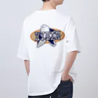 シマエナガが好きな人。のシマエナガ　レトロ風 Oversized T-Shirt