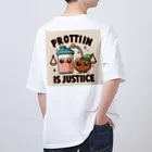 FOOD･Tのプロテインは正義 Oversized T-Shirt
