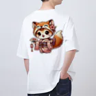 Snow-peaceのキュートなキツネコスチュームの子猫 Oversized T-Shirt