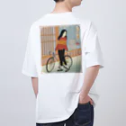 nidan-illustrationの"双輪車娘之圖會" 1-#2 オーバーサイズTシャツ