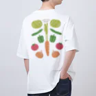 たっちからぁショップのなでなで野菜ナチュラル Oversized T-Shirt