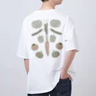 たっちからぁショップのなでなで野菜パステル Oversized T-Shirt