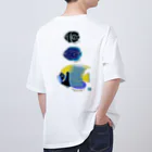 栗坊屋のタテジマキンチャクダイ親子 Oversized T-Shirt