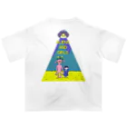 あきらんどの宇宙人と女の子 オーバーサイズTシャツ