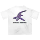 LalaHangeulのGhost Shark バックプリント Oversized T-Shirt