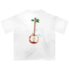 綾錦工房 りこりすのりんご飴三味線 - 津軽 オーバーサイズTシャツ