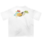 birds_snowdropsのにわとりカラフル Oversized T-Shirt