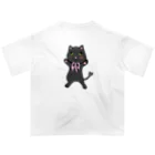 黒猫にゃにゃは七宇@繊細さんに優しい波動フィーリング鑑定士のかけがえのない相棒のきゅーてぃにゃにゃ オーバーサイズTシャツ