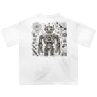 8ball.AI.artのロボット　基盤図 オーバーサイズTシャツ