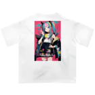 tokyo_citypopのkawaii 東京ガールアート　風船　着物　原宿 Oversized T-Shirt