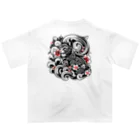 ねこの店のtatoo cat Oversized T-Shirt