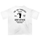 【SALE】Tシャツ★1,000円引きセール開催中！！！kg_shopの[★バック] GOUT ATTACK (文字ブラック) オーバーサイズTシャツ