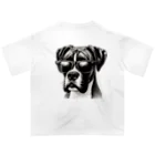barbyGGGのサングラスのボクサー犬 Oversized T-Shirt