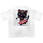 ベリーBellyの黒猫ベリーダンス オーバーサイズTシャツ