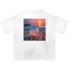 Mellow-Skyの美しすぎるハートシーグラス オーバーサイズTシャツ