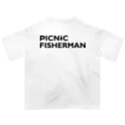 Picnic  Fishermanのバックプリント黒文字PF ロゴ オーバーサイズTシャツ