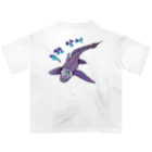 LalaHangeulのGhost Shark　ハングル版　バックプリント Oversized T-Shirt