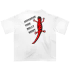 LalaHangeulのJAPANESE FIRE BELLY NEWT (アカハライモリ)　　バックプリント Oversized T-Shirt