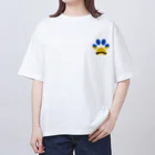 くぅTikTok猫部のウクライナカラーにゃん太郎Tシャツ オーバーサイズTシャツ