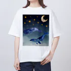 NEONEONの夜を泳ぐクジラ オーバーサイズTシャツ