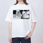 ぷにおもちSHOPの宇宙ひよこ大侵略 Oversized T-Shirt