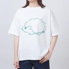shi-chi Labo graph(詩一）のハリネズミエアブラシ Oversized T-Shirt