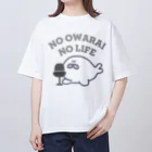 キュウちゃんのおみせやさんのNO OWARAI NO LIFE アザラシとサカナ（アザラシ） オーバーサイズTシャツ