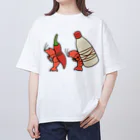 ユルぶつえんのふたごの　エビの　チリとマヨ Oversized T-Shirt