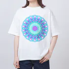 ひまわりの雪の華⑤アクアブルー Oversized T-Shirt