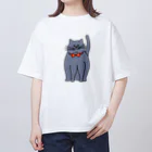 ブリティッシュショートヘアのハロルド公のハロルド公　おすわり　カラー Oversized T-Shirt