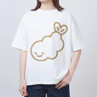 ルナポーンの一食デカえびふらい（ブラウン） オーバーサイズTシャツ