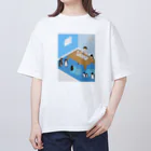 とりやまいろいろグッズのペンギンとアイスクリーム屋さん Oversized T-Shirt