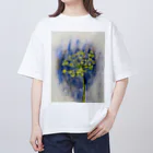 あおニャーマンの植物画着彩2 オーバーサイズTシャツ