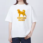 onehappinessのシベリアン ハスキー　ガーベラ Oversized T-Shirt