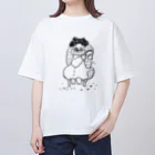 SORRY.の猫っ毛に憧れる犬 Oversized T-Shirt