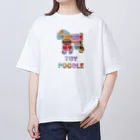 onehappinessのトイプードル　マカロン オーバーサイズTシャツ