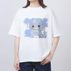 あいせ!!!!の水色・ゲーム オーバーサイズTシャツ