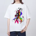 蛸蠍挫馬のPRIDE DEMON　and　PRIDE CAT オーバーサイズTシャツ